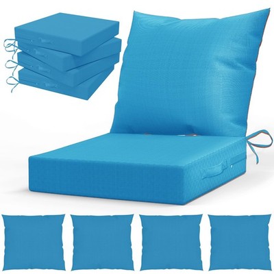 L AGRATY Outdoor Chair Cushions for Patio Furniture：24'' x 24'' Deep Seat Cushi...
