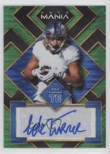 2022 Wild Card Mania Square Green Rainbow Cole Turner Rookie Auto RC 00kr. rookie card picture