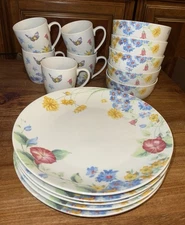 20pc VTG Pfaltzgraff Annabelle Stoneware Dinnerware Set Service for 5 USA