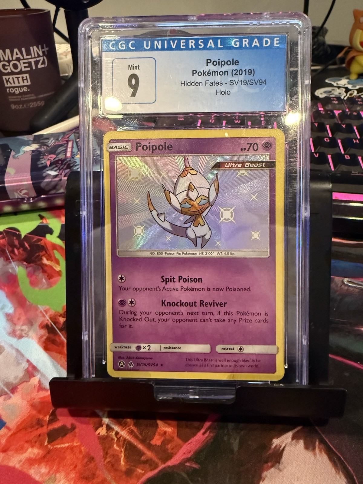 Pokémon TCG Poipole Hidden Fates SV19/SV94 Holo Shiny CGC 9 Mint