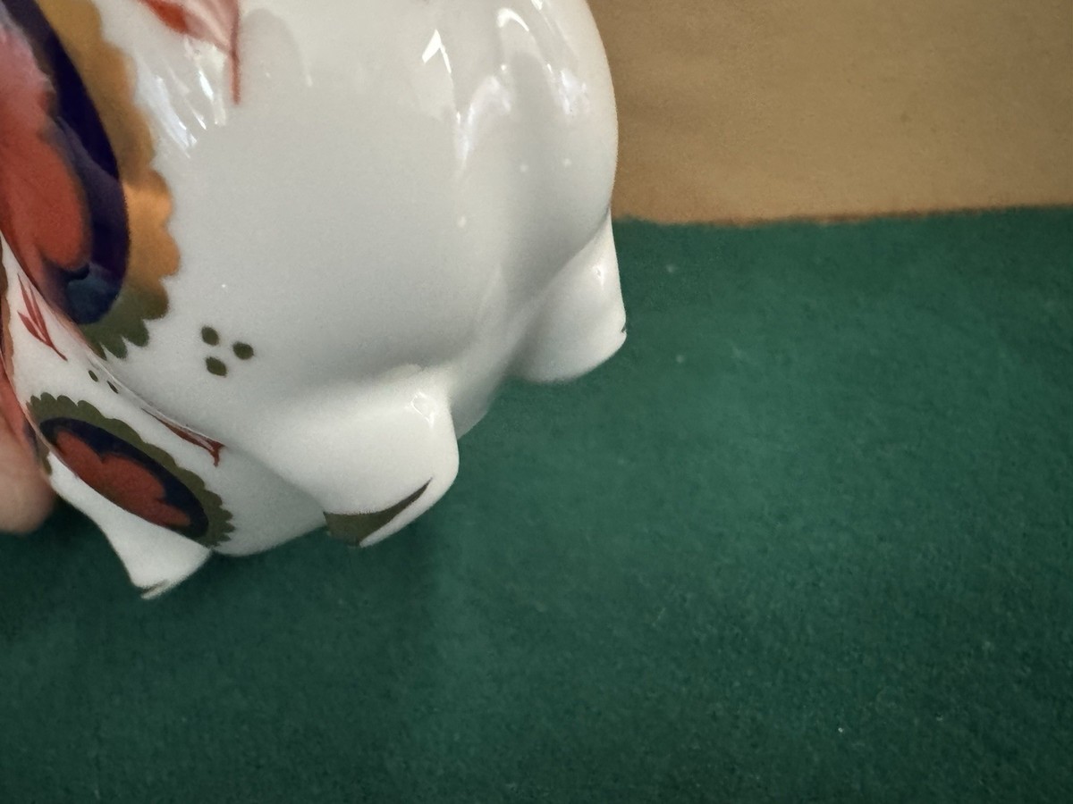 Royal Crown Derby Bone China Imari style Pig Paperweight | eBay UK