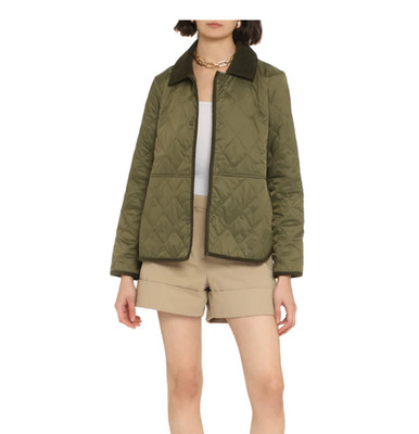 Olive  ~ BARBOUR Clydebank Quilted Jacket MSRP$360 British Chic