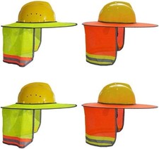 4 Pack Hard Hat Sun Shade Sun Shield,Full Brim Mesh Neck Sunshade Protector