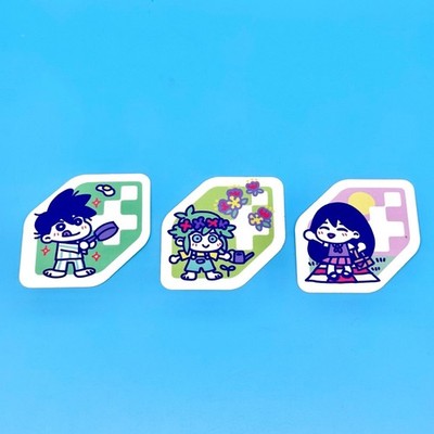 OMORI Sticker Series Set of 3 Hero #088 Mari #089 Basil #090 Vinyl Decals