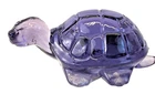 FENTON ART GLASS 2002/03 VIOLET TURTLE FIGURINE UNDECORATED Rare!