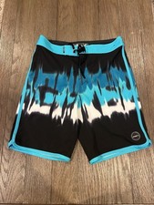 O'neill Hyperfreak Board Shorts Size 27 Black Blue White New