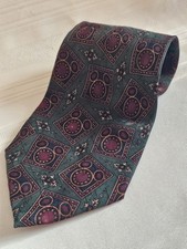 The Disney Store Men's Necktie Tie Silk Green Blue Maroon Mickey Mouse Ears