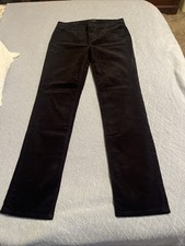 Talbots Flawless Five-Pocket Straight Leg Pant Velvet Sz 10 Long Black