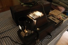 Projector Built in Cassette Player Model 1001-RP in Case w/6 movies Vintage