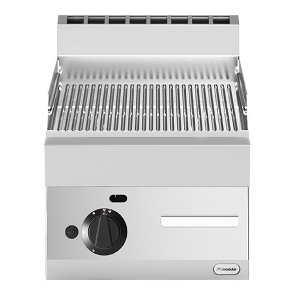 modular 650 Gas-Grillplatte 5700W Erdgas 400X650X448 Gerillt Edelstahl-image
