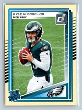 2025 Panini Donruss Kyle McCord (RC) Yellow Press Proof Eagles 
