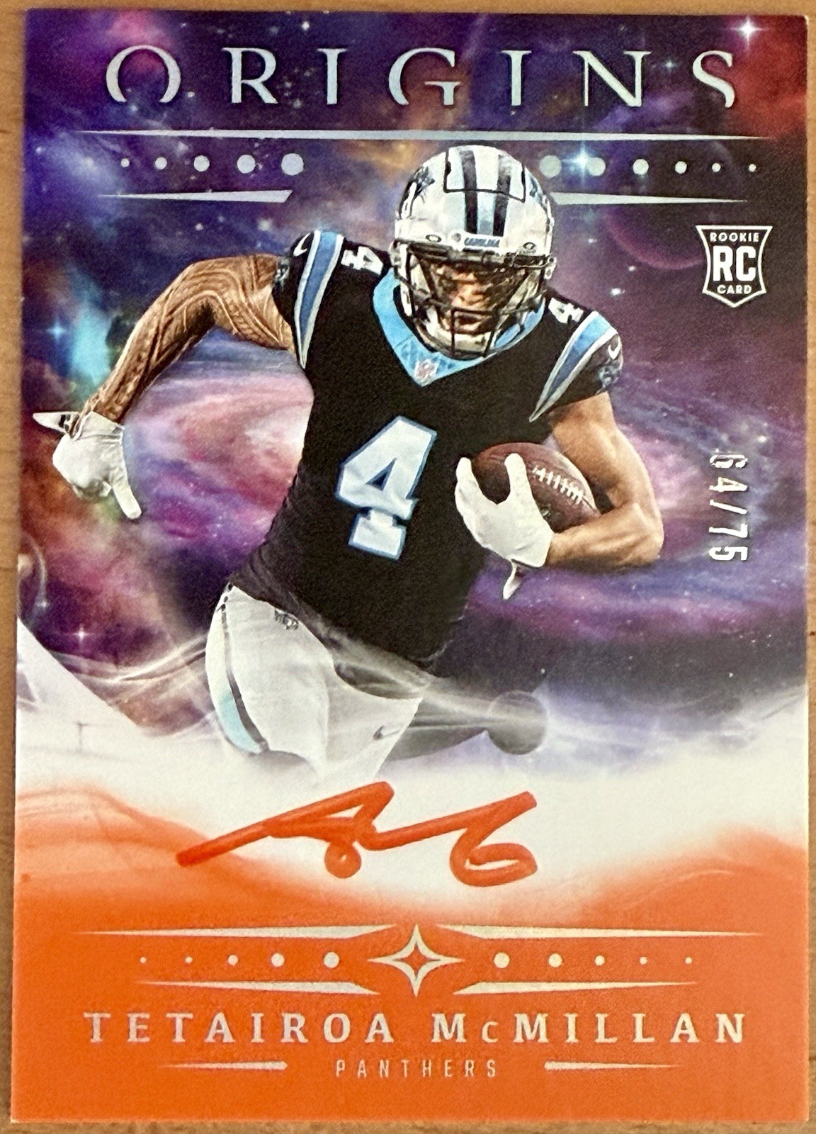 2025 Panini Origins Rookie Autographs Orange #RA-TET Tetairoa McMillan RC /75 🔥