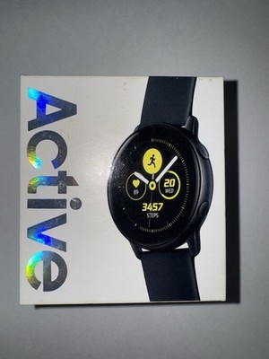 Samsung Galaxy Watch Active SM-R500 Black Smartwatch Very Good w Box