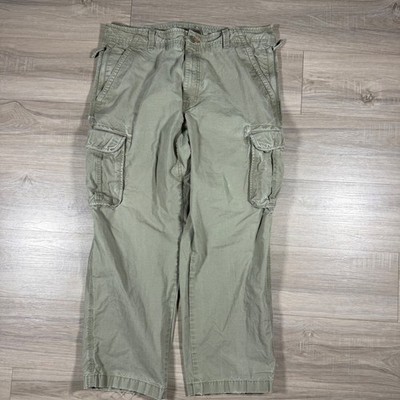 LLBean Allagash Ripstop Cargo Pants Utility Pockets Workwear Size 38x30 Faded