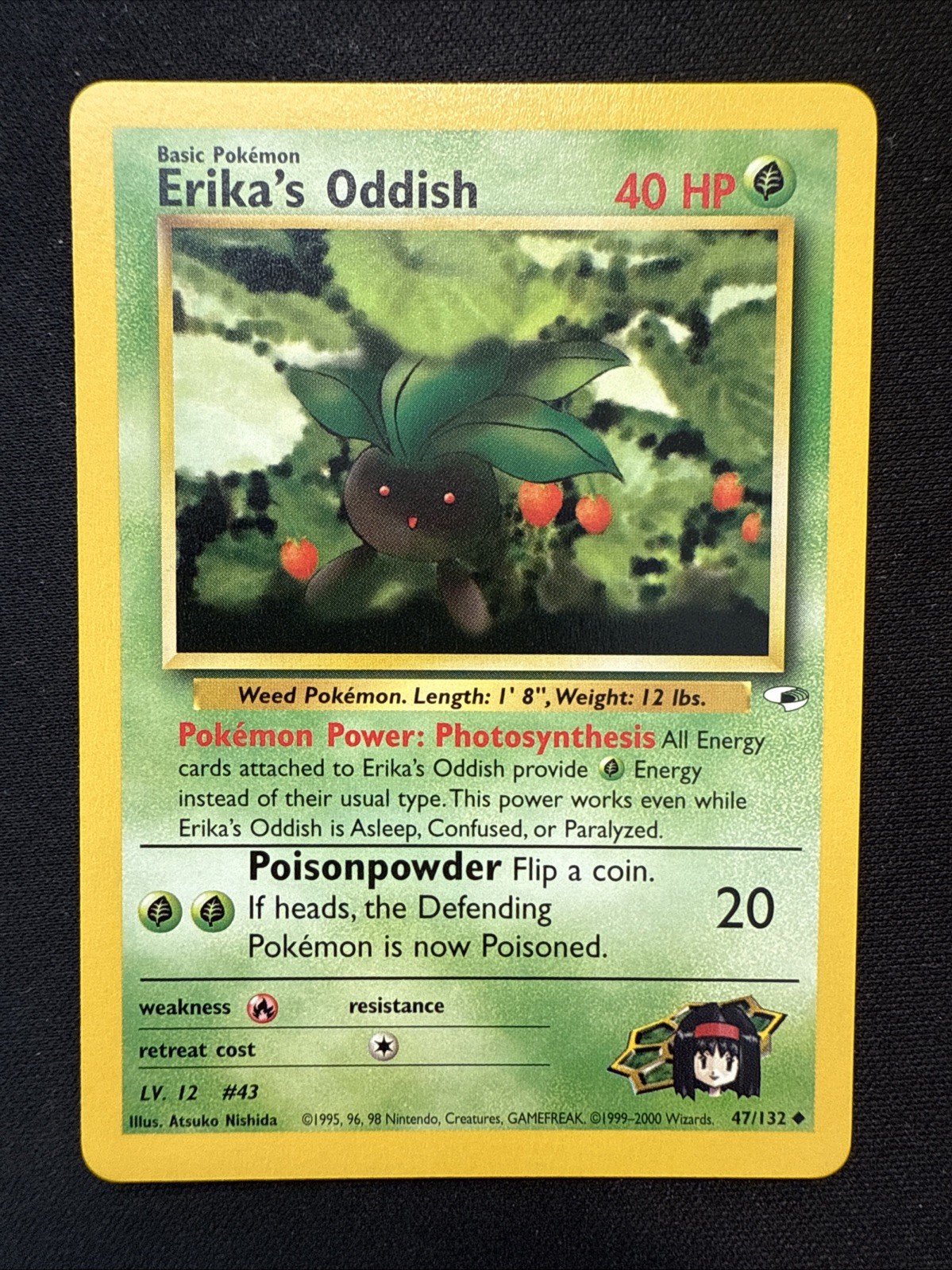 Erika's Oddish 047/132 - Unlimited - Gym Heroes - WOTC - Pokémon TCG - LP