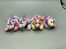 PONY SURPRISE 4 Plush Replacement Babies Lot, Ponies Tie-die, Sparkle Ears