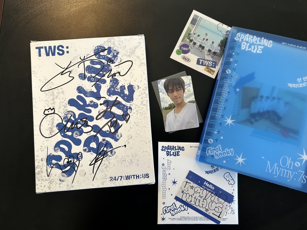 TWS Sparkling Blue Mwave 直筆 サイン シニュ チェキ TWS Sparkling Blue Mwave 直筆 サイン シニュ チェキ