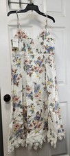 Zimmerman Lace Trim Floral Print Linen Sundress Size 4 (Fits like 12 US)