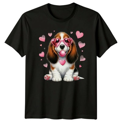 Welpenherz Sonnenbrille Kaugummi Feiertage Valentinstag Herren Damen Grafik T-Shirt