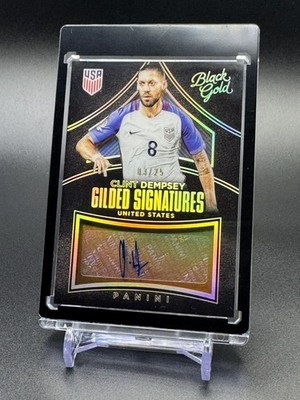 2016-17 Panini Black Gold Gilded Signatures USA Mens Clint Dempsey Auto /25