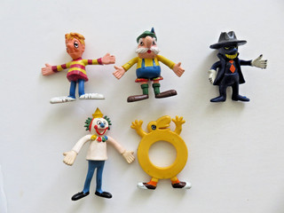 1980s Jack In The Box Set of 5 Bendable Buddies Imperial Vintage