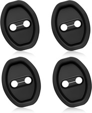 4PCS Car Door Strike Protector,Self-Adhesive Cars Doors Lock Cover for Reduces N