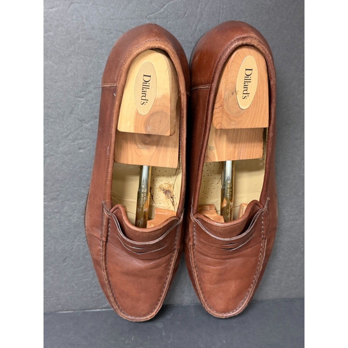 SANTONI Casual Leather Loafer Slip-On Shoes Men US 12 D  display picture 1