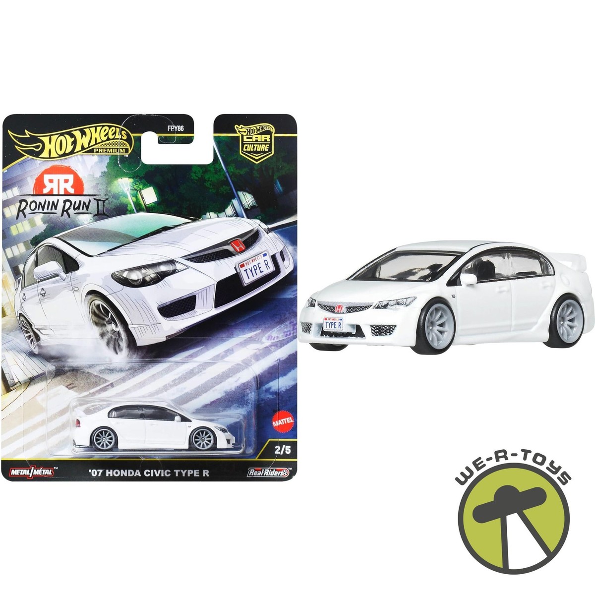 Hot Wheels Premium Ronin Run 2 Honda Civic FD2 Type R 1:64 Scale