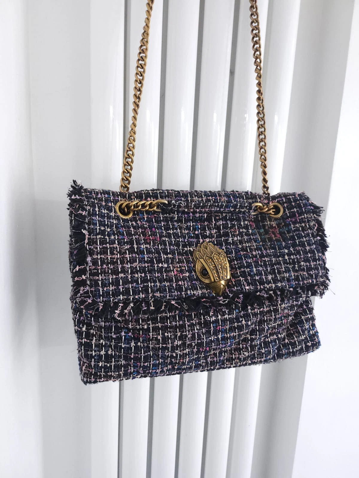 Kurt Geiger XXL handbag womans tweed fabric bag