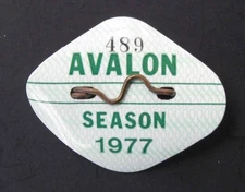 1977 AVALON NJ Seasonal Beach Tag Badge New Jersey - SUPER SCARCE!