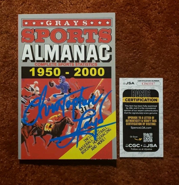 *Christopher Lloyd* Regreso al Futuro Gris Almanaque Firmado Autografiado AUTO JSA