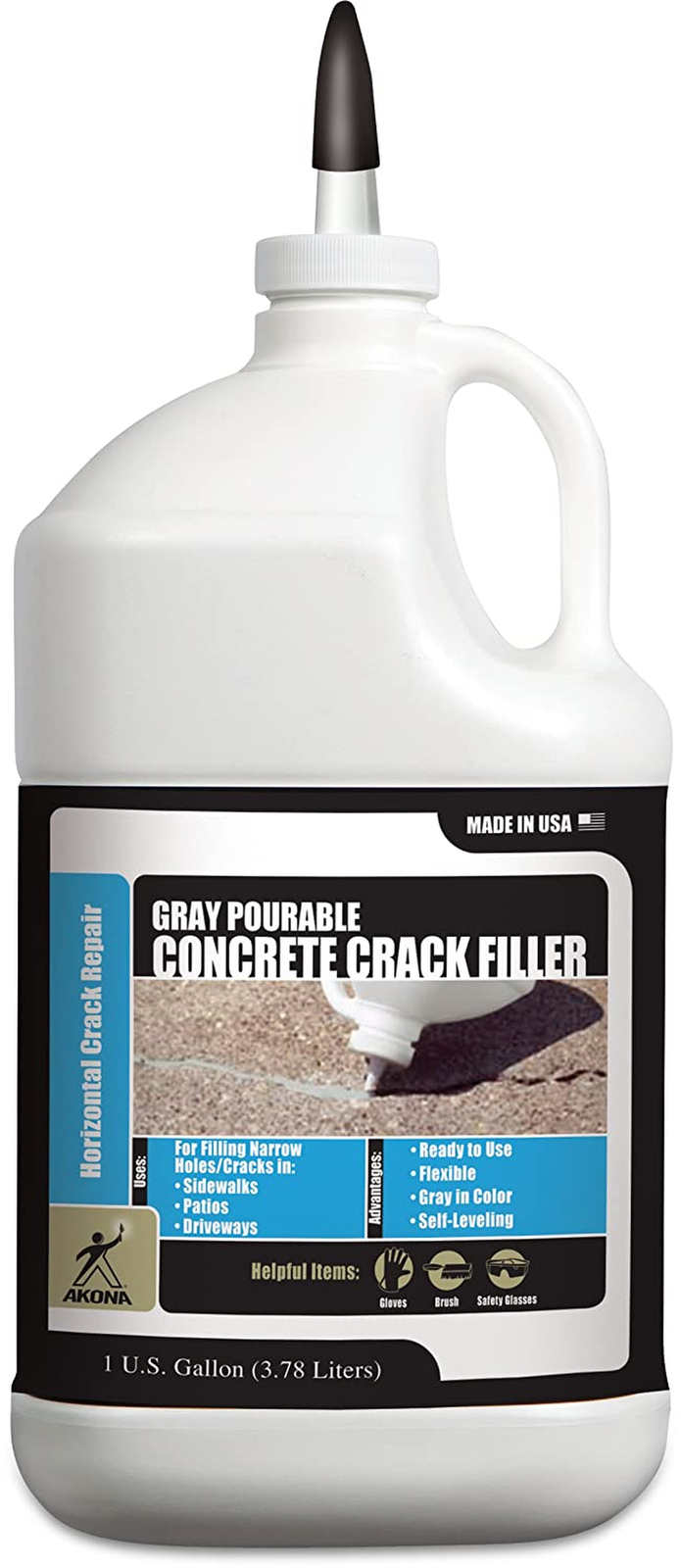 Pourable Gray Concrete Crack Filler Light Gray, Liquid Cement Crack Filler 1G eBay