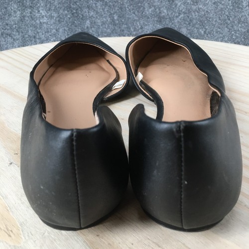 A New Day Shoes Womens 11 Dorsay Slip On Flats 17730 Black Faux Leather Pointed - Picture 9 of 18
