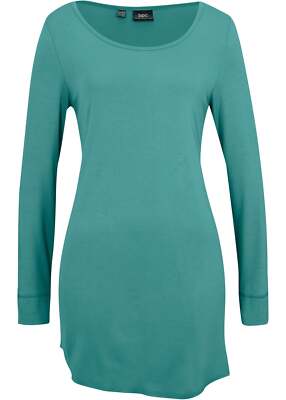 Neu Longshirt Langarm Gr. 36/38 Rauchsalbei Damen-Shirt Buse Oberteil