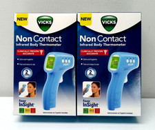 Lot of 2 Vicks Non-Contact Infrared Thermometer for Forehead Reliable Fast NEW