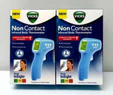 Lot of 2 Vicks Non-Contact Infrared Thermometer for Forehead Reliable Fast NEW