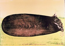 Mattia MORENI 1971 Ah! That poor watermelon .. original signed lithograph 
