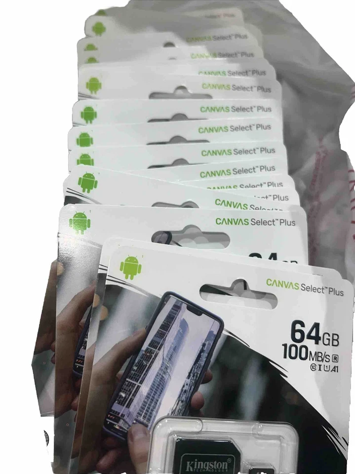 Kingston 64GB MicroSD SDXC Class10 Memory Card TF 100MBs with Adapter Pack Of 20 - Image 2 of 3