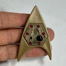 VINTAGE RARE 1988 Star Trek Mega Dot Delta Digital Pin Brooch Circuit Board READ