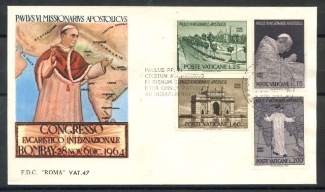 Busta 1964 - VATICANO - IL PAPA IN INDIA - BUSTA FDC ROMA - LOTTO/27672