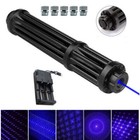 Rechargeable Blue Laser Penlight Sos High Power Adjust Light Beam Torch 6000Mile