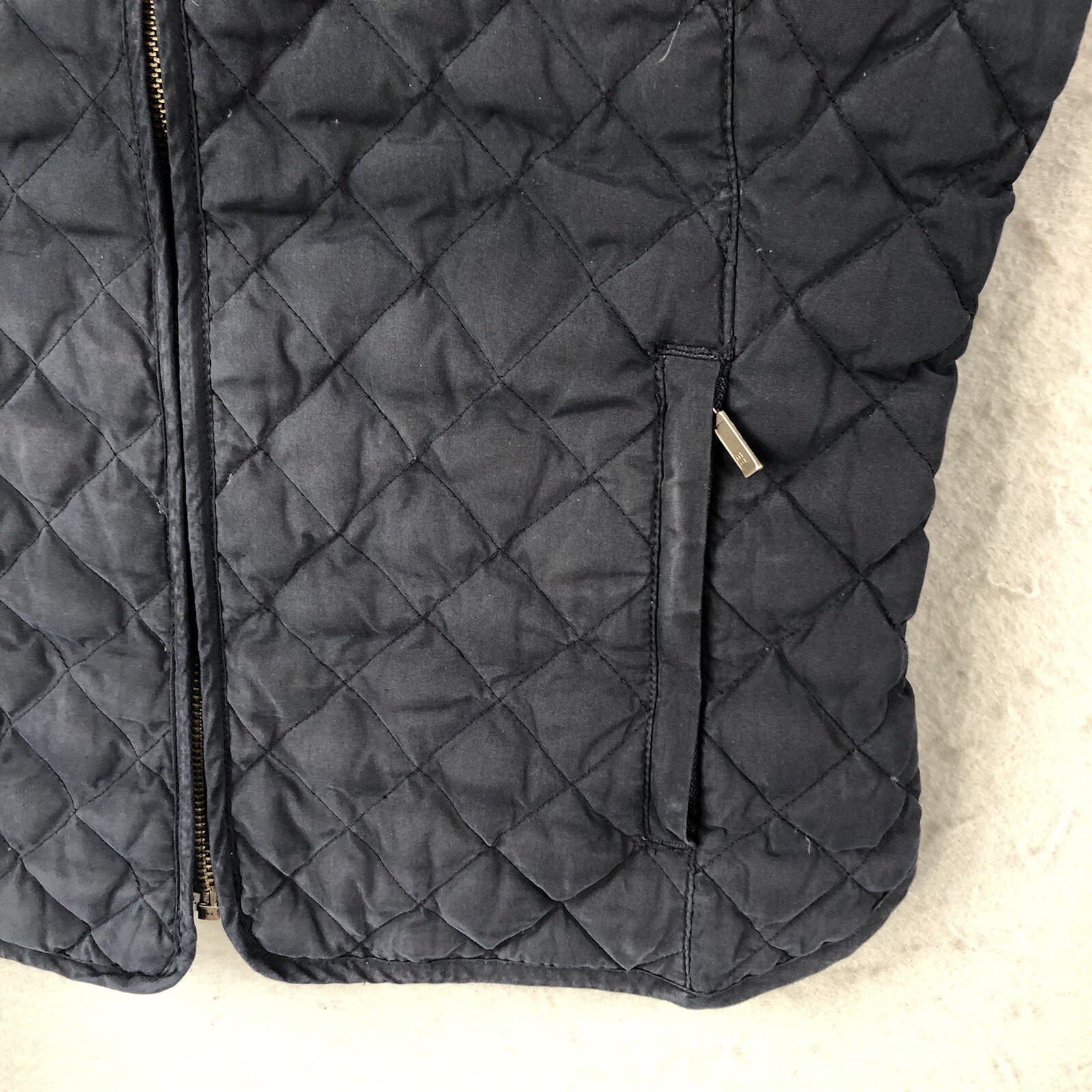 Eddie Bauer Puffer Vest Womens Medium Navy Blue Quilted Goose Down Lightweight eBay
