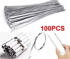 100 PEZZI FASCETTE METALLICHE IN INOX 300MM AUTOBLOCCANTI RESISTENTI