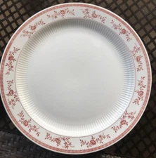 Amcrest Sturbridge Tradition Ironstone Platter Japan Red Pink Floral 12.5"