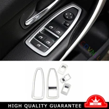 Glass Window Lifting Lock Panel Trim For BMW 3 4 Series GT 13-2019 Matte Silver