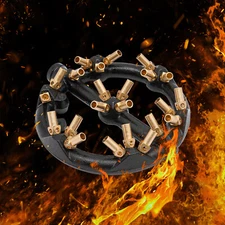 Jet Burner with 23 Heads Tips of Natural Gas Intake Chinese Wok Range Pot 65mm