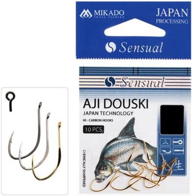 Mikado Sensual AJI DOUSKI Allround Öhr Angelhaken silber, gold, schwarz Gr.14-4