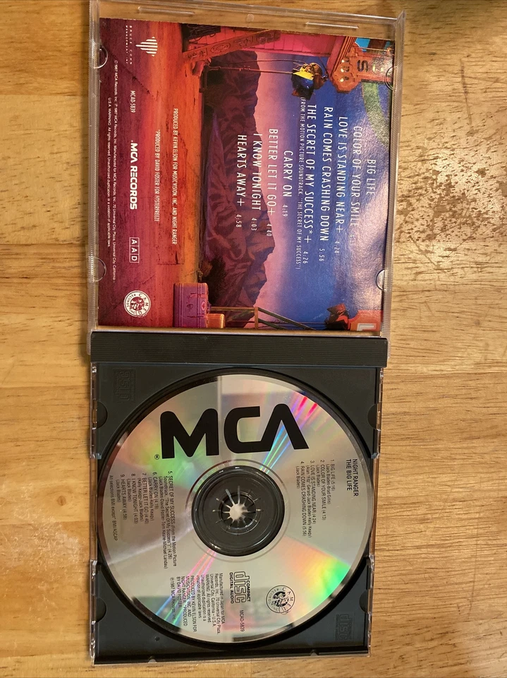 Night Ranger Big Life US CD Initial MCA Records Issue Made In Japan! See Pics Foto 3 de 4