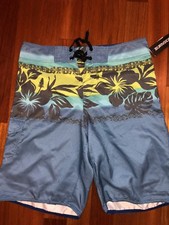 BURNSIDE Men's Board Shorts Swim Trunks NAVY LIFE 32 W NWT 44