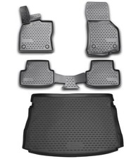 Gummi Kofferraumwanne Fußmatten Set für VW Golf 8 Limo Laderaumwanne Matten